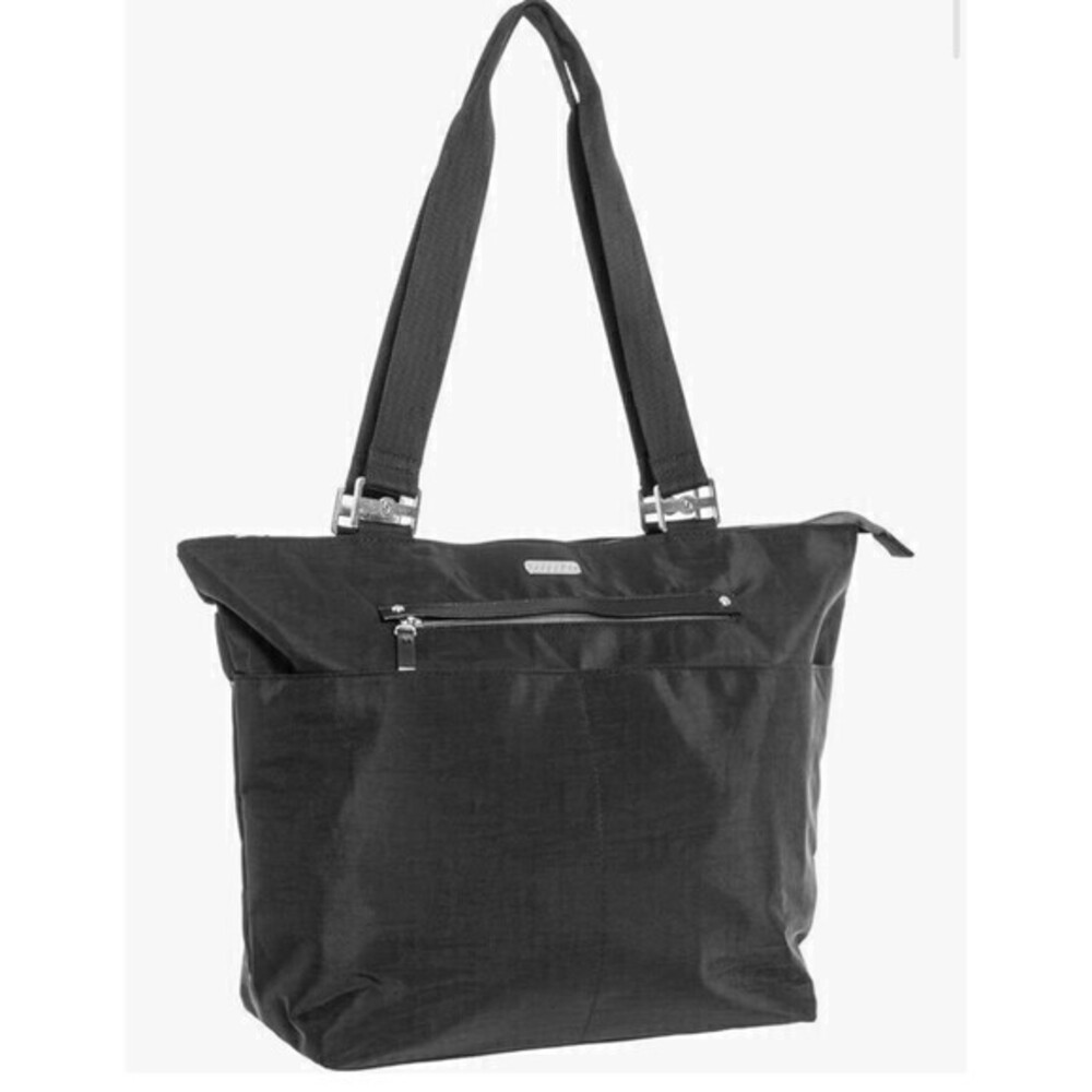 Baggallini All Around Tote MM Black Nylon Lightweight Purse Shopper Tote